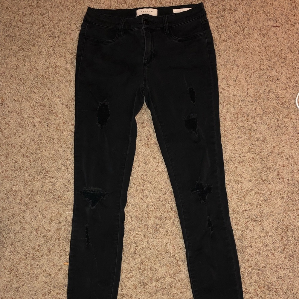 PacSun Ripped Black Jeggings